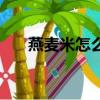 燕麦米怎么煮饭松软（燕麦米怎么煮）