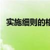 实施细则的格式及范文（实施细则的格式）
