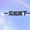 一见如故下一句怎么接（一见如故的意思）