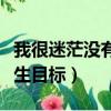我很迷茫没有人生目标英语（我很迷茫没有人生目标）