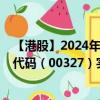 【港股】2024年07月28日上市公司名称（百富环球）股票代码（00327）实时行情