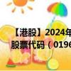 【港股】2024年07月30日上市公司名称（中骏集团控股）股票代码（01966）实时行情