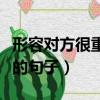 形容对方很重要的句子成语（形容对方很重要的句子）