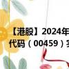 【港股】2024年08月15日上市公司名称（鋑联控股）股票代码（00459）实时行情