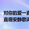 对你的爱一直很安静歌词完整版（对你的爱一直很安静歌词）