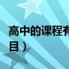 高中的课程有哪几个科目（大学课程有哪些科目）