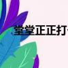 堂堂正正打个生肖（堂堂正正打一生肖）