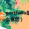 portfolio是什么意思英语（portfolio是什么意思）