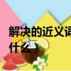 解决的近义词是什么二年级（解决的近义词是什么）