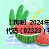 【港股】2024年10月15日上市公司名称（融科控股）股票代码（02323）实时行情