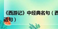 《西游记》中经典名句(西游记名著中的经典语句)