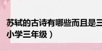 苏轼的古诗有哪些而且是三年级的(苏轼的诗小学三年级)