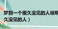 梦到一个很久没见的人说明什么(梦到一个很久没见的人)