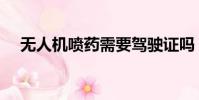 无人机喷药需要驾驶证吗(无人机喷药)