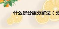 什么是分组分解法(分组分解法)