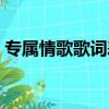 专属情歌歌词表达什么情感（专属情歌歌词）