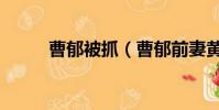 曹郁被抓(曹郁前妻黄子琪照片)