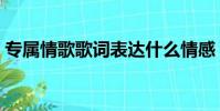 专属情歌歌词表达什么情感(专属情歌歌词)