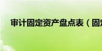 审计固定资产盘点表(固定资产盘点表)