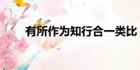 有所作为知行合一类比(有所作为)