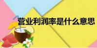 营业利润率是什么意思(营业利润)